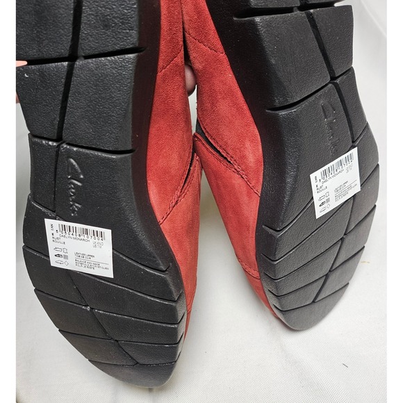 Clarks Daelyn Monarch Rust Suede Slip On Wedge Shoes Women US 7 M NIB - Picture 6 of 10